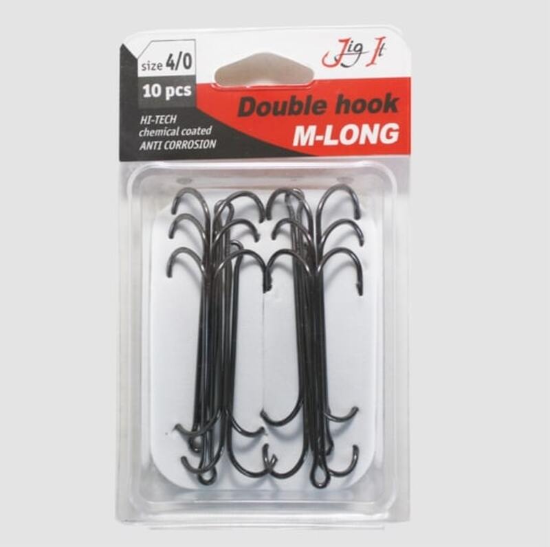 Двойник JIG IT Long double hooks, 10 шт/уп. №5/0